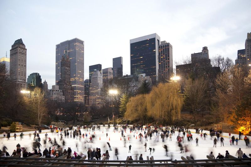 Ice skating at Wollman Rink in Central Park