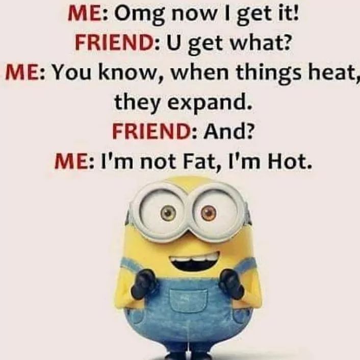 I'm not fat, I'm hot minion meme