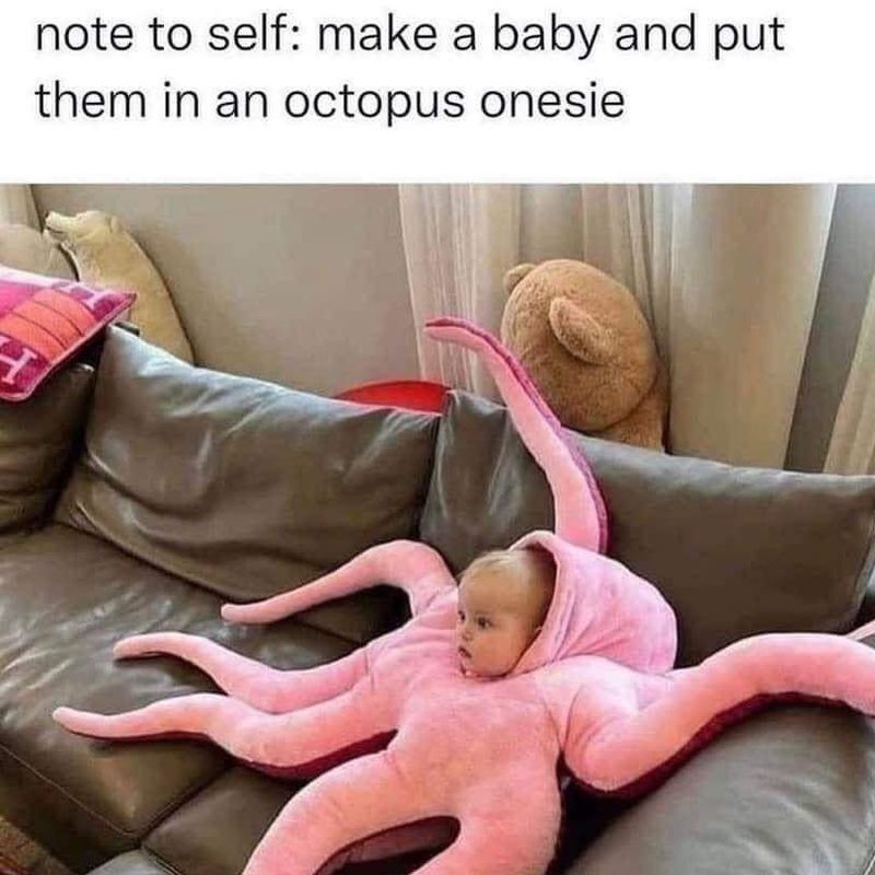 Image of a baby in an octopus costume