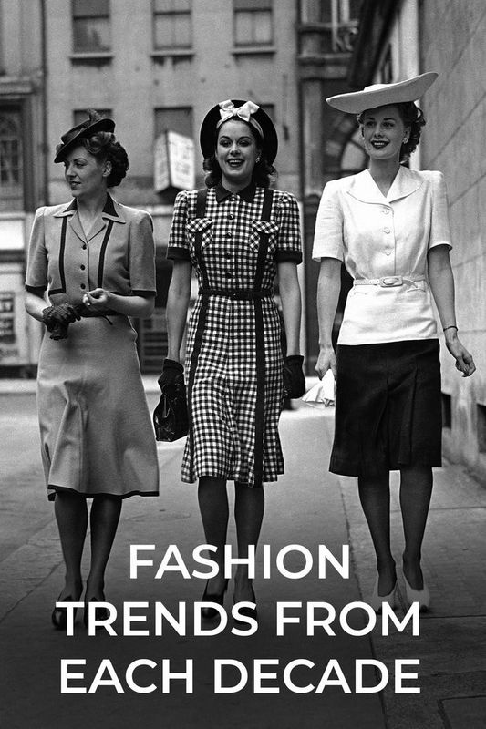 Retro fashion pictures from the 1950s 1960s 1970s 1980s and 1990s