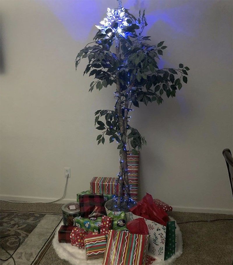 Improvised Christmas tree