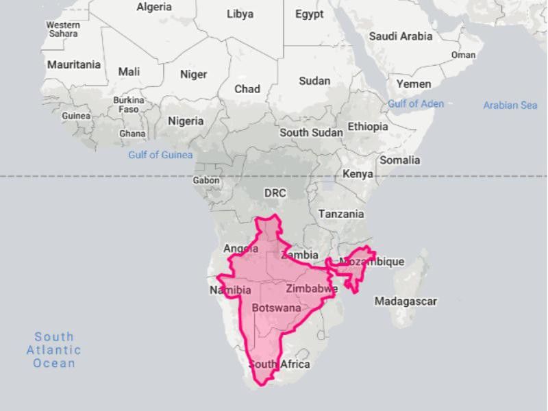 India compared to Africa
