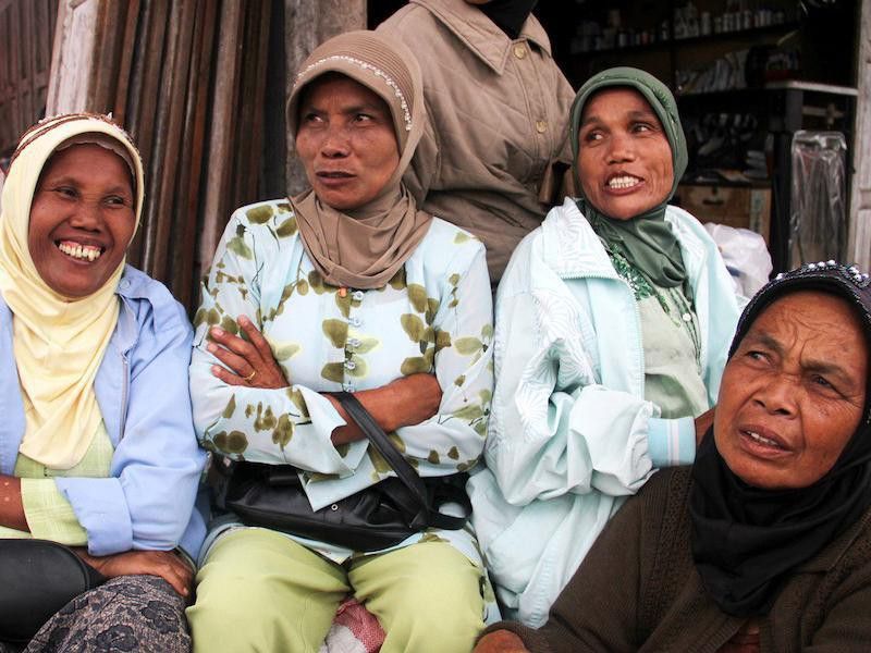 Indonesian women talking