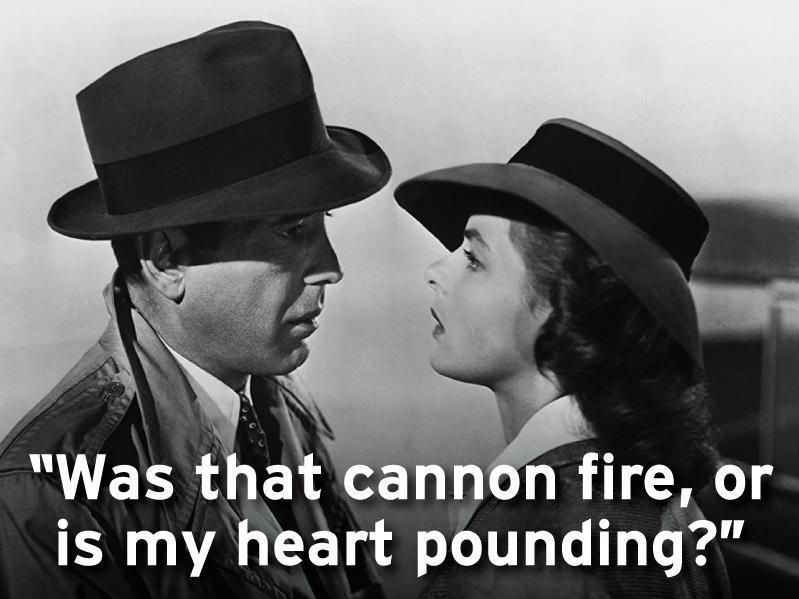 Ingrid Bergman and Humphrey Bogart in Casablanca (1942)