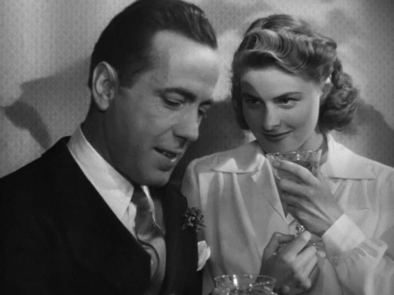 Ingrid Bergman and Humphrey Bogart in Casablanca