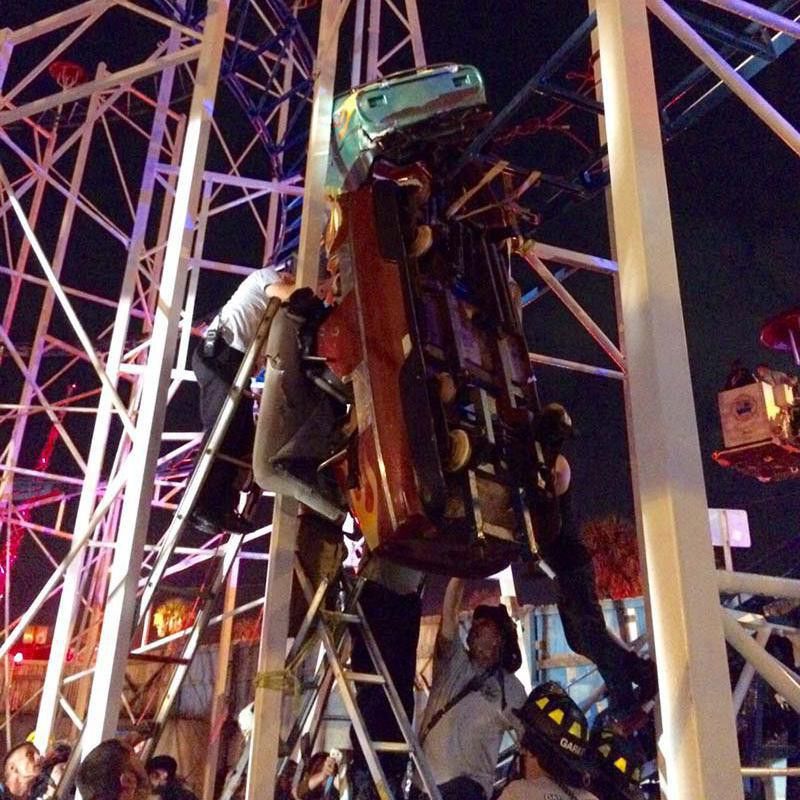 Inspection of Sand Blaster roller coaster