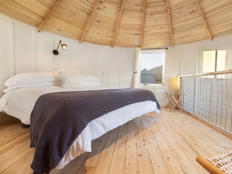 Interior of silo Airbnb