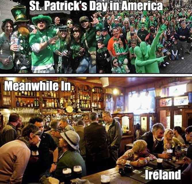 Ireland vs. America on St. Patrick's Day
