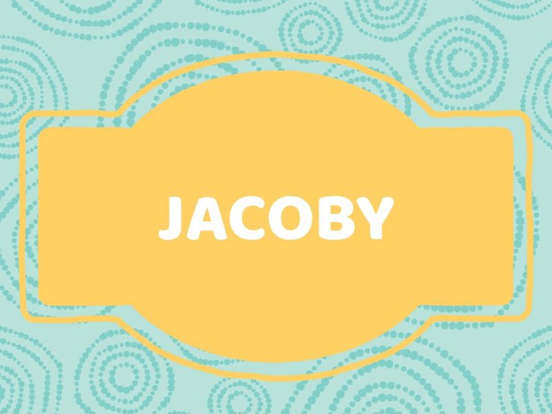 J Baby Names: Jacoby
