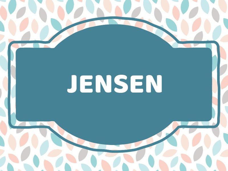 J Name Ideas: Jensen