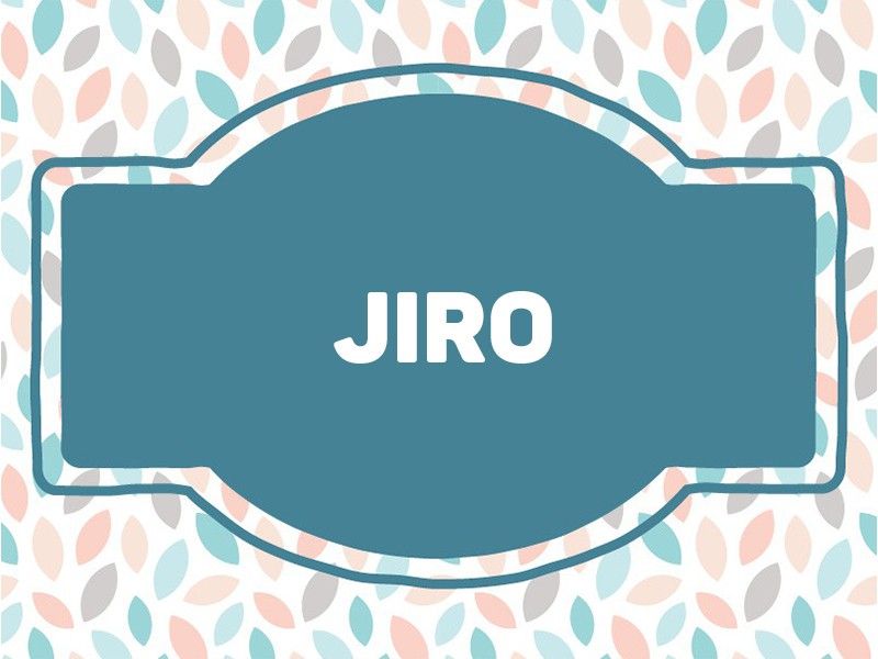 J Name Ideas: Jiro
