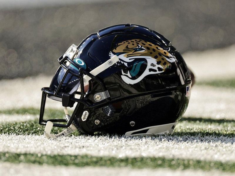 Jacksonville Jaguars logo on helmet
