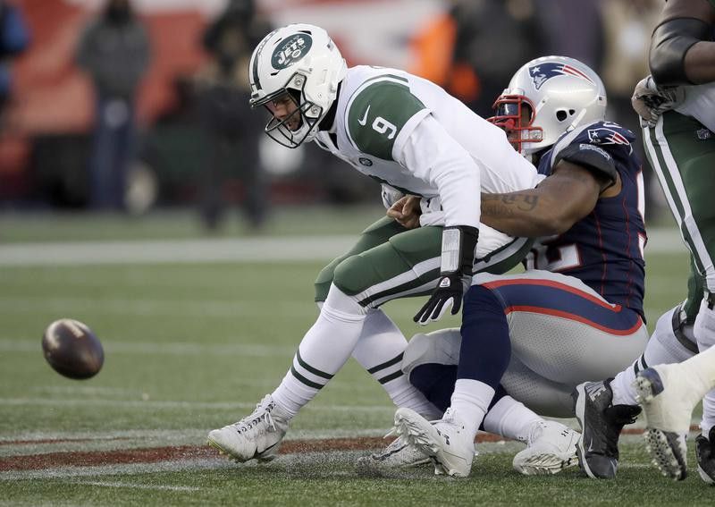 James Harrison sacks New York Jets quarterback Bryce Petty