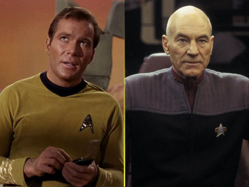 James Kirk and Jean-Luc Picard