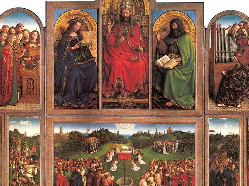 Jan van Eyck's Adoration of the Mystic Lamb (Ghent Altarpiece)