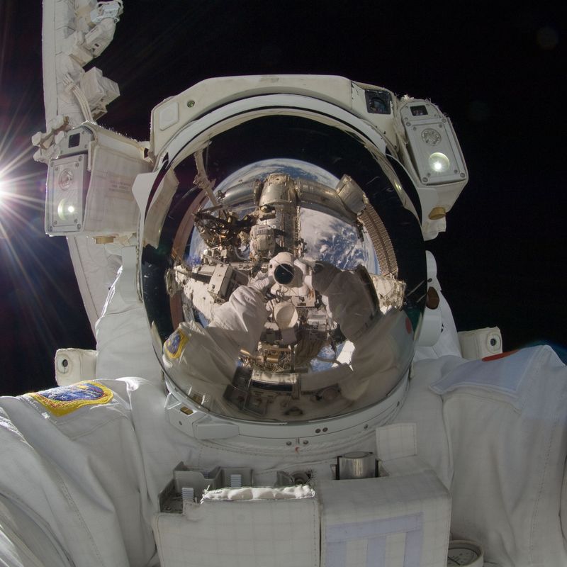 Japanese astronaut selfie