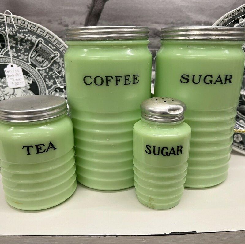 Jeanette jadeite canisters