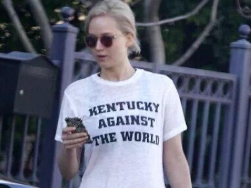 Jennifer Lawrence out in Kentucky T-shirt