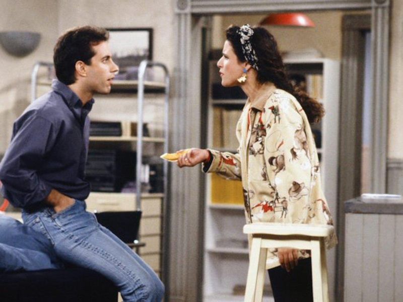 Jerry Seinfeld and Julia Louis-Dreyfus in Seinfeld