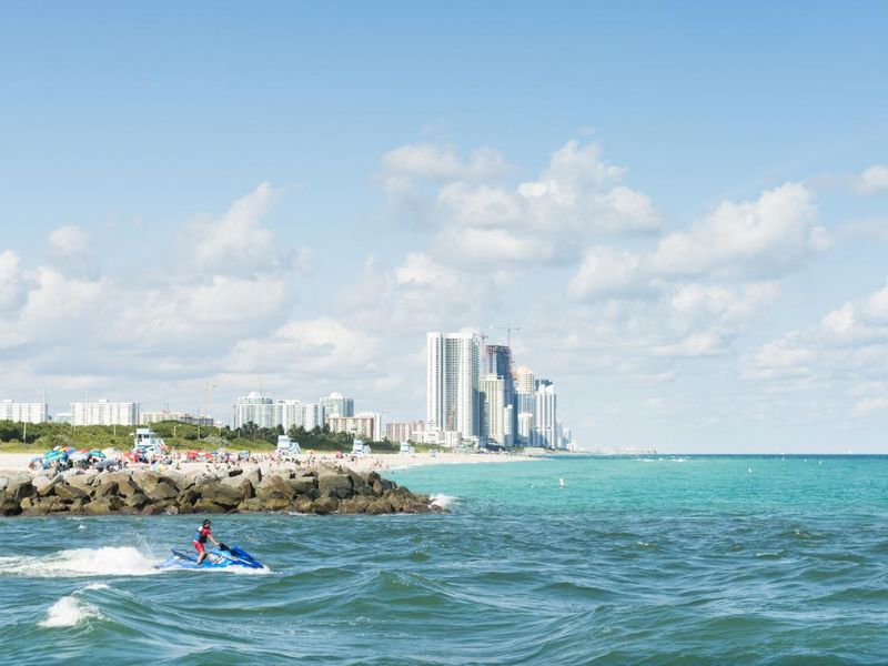 Jet skiing at Haulover Beach in Florida