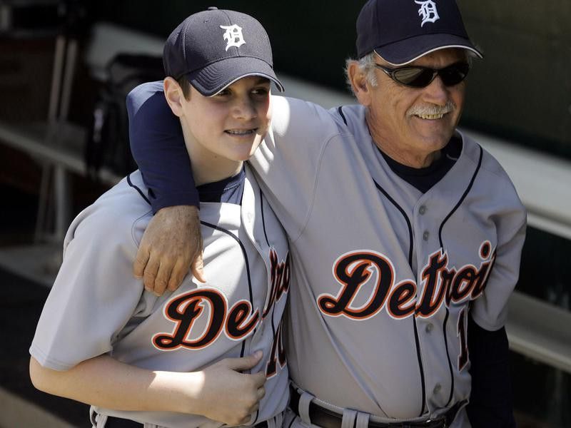 Jim Leyland with son