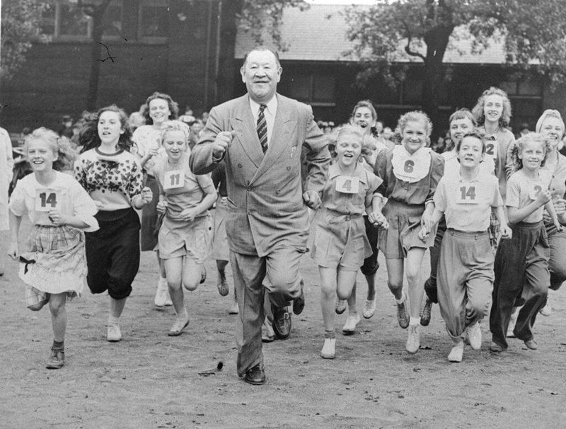 Jim Thorpe during a Junior Olympics event in Chicago in 1948