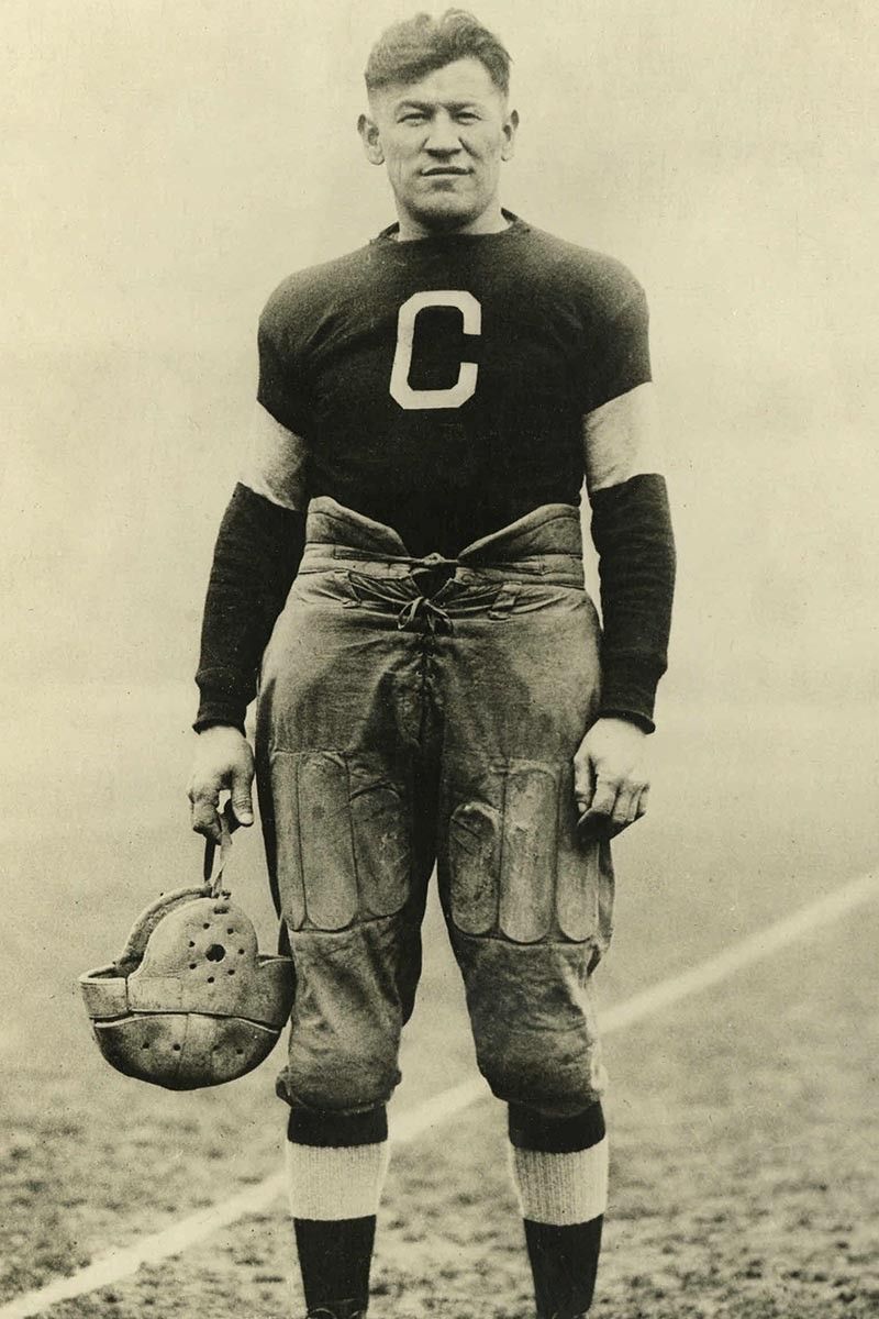 Jim Thorpe in a football uniform