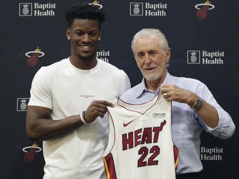 Jimmy Butler and Pat Riley
