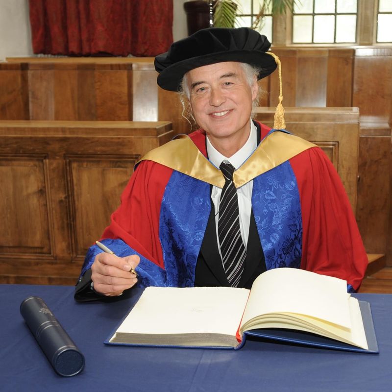 Jimmy Page getting an honorary doctorate of music