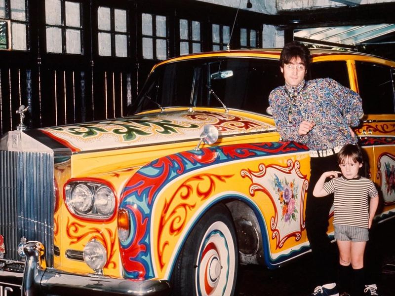 John and Julian with the Rolls Royce