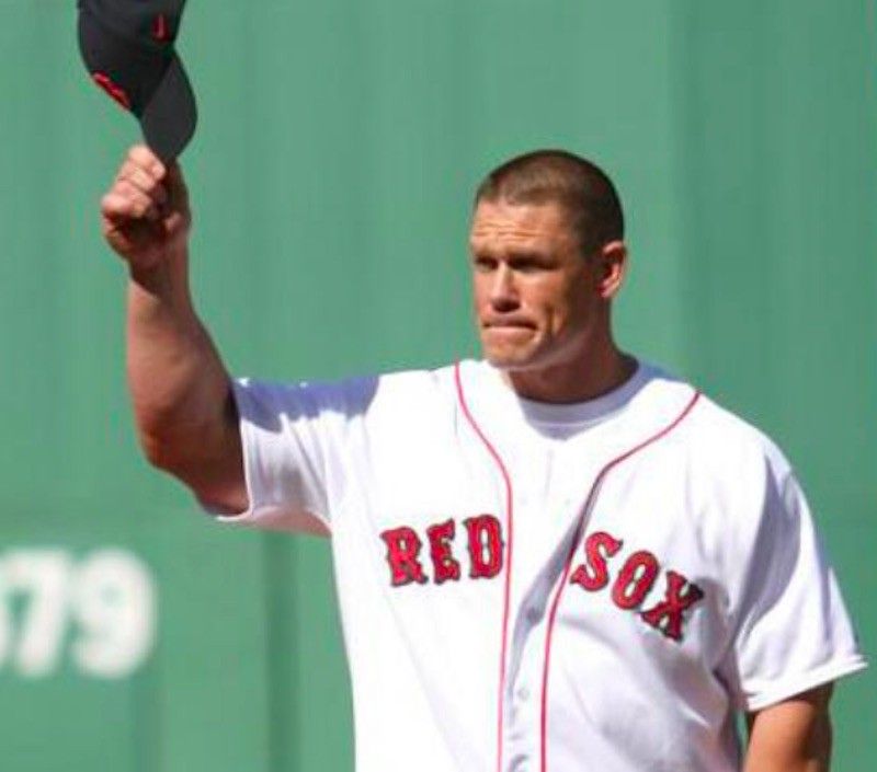 John Cena in Red Sox uniform