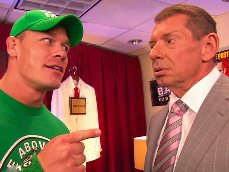 John Cena with Vince McMahon