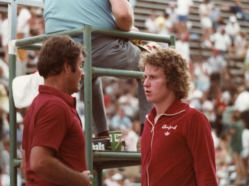 John McEnroe and Dick Gould