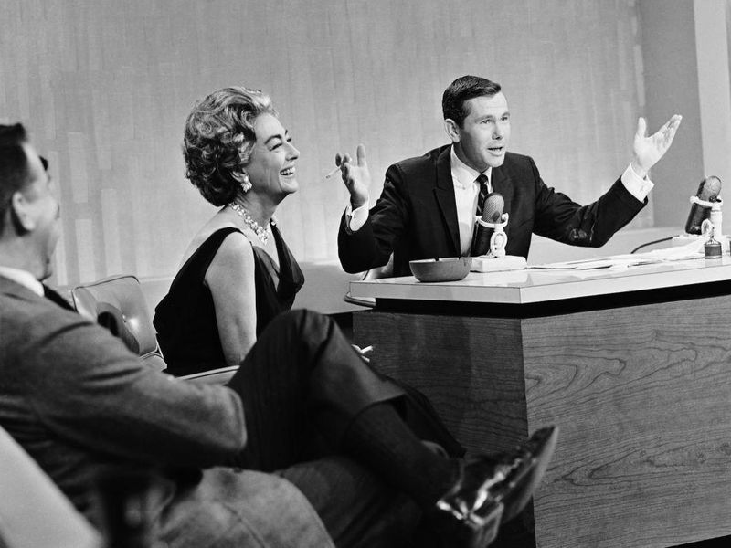 Johnny Carson with Joan Crawford on his first "Tonight Show" in 1962