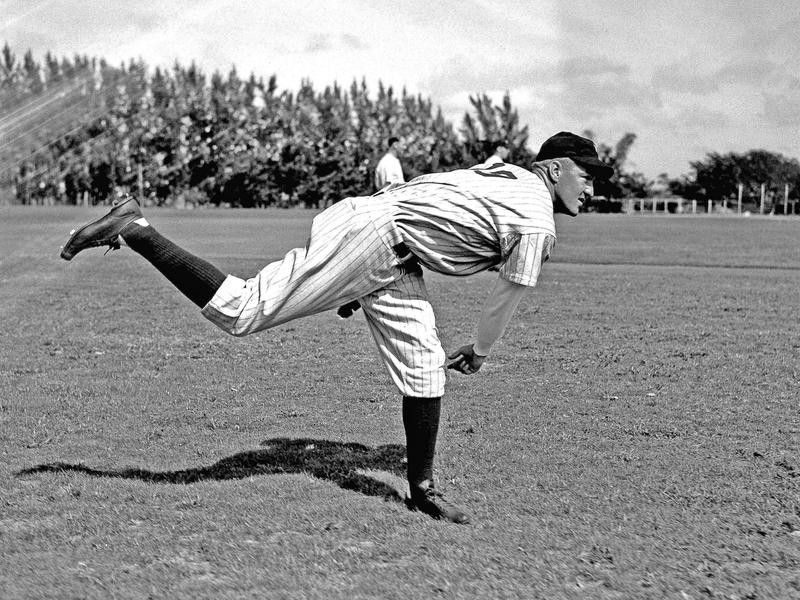 Johnny Murphy in action at spring training