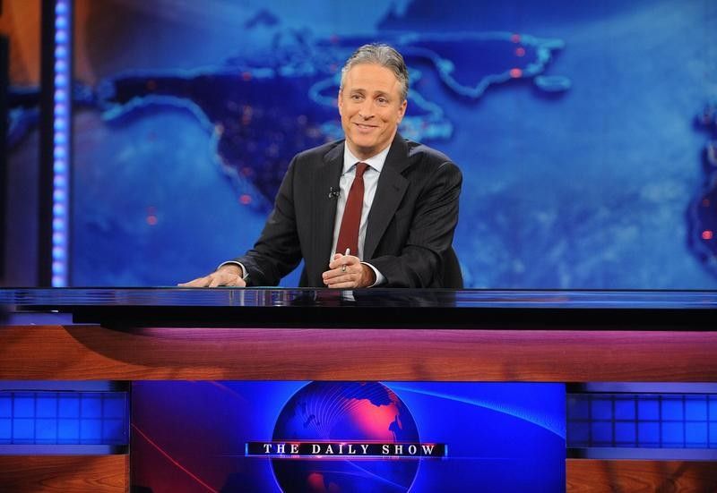 Jon Stewart taping The Daily Show
