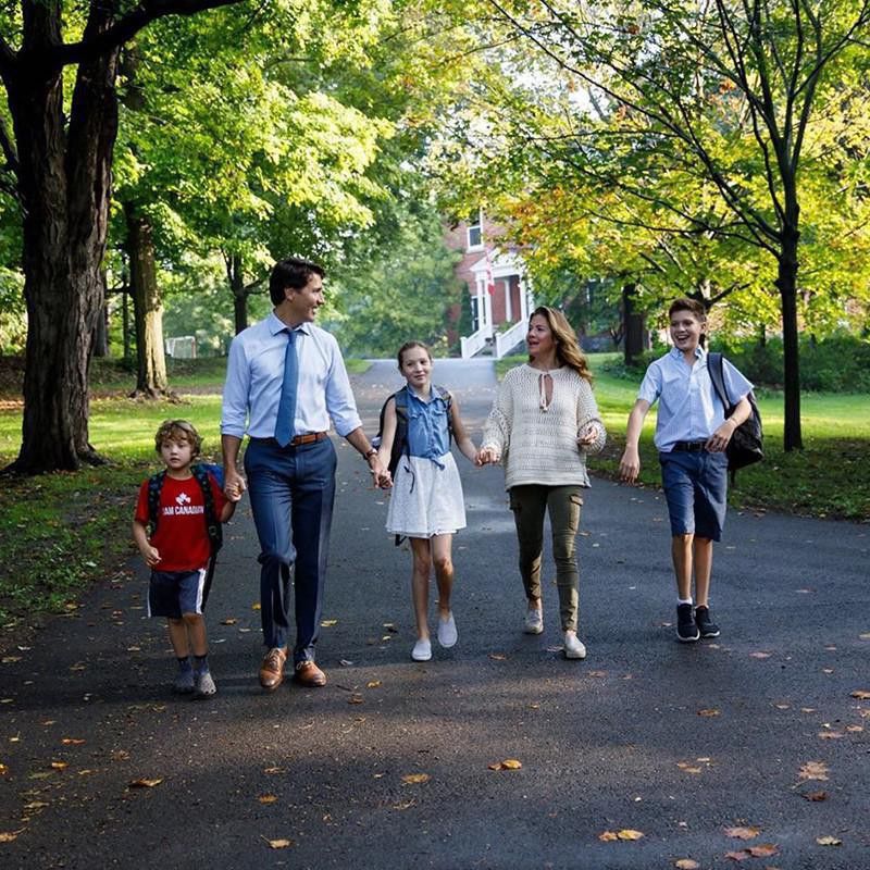Justin Trudeau and his children