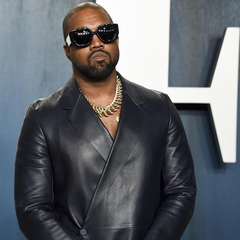 Kanye at the Vanity Fair Oscar Party in 2020