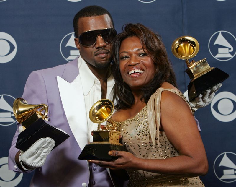 Kanye West and his mother, Donda