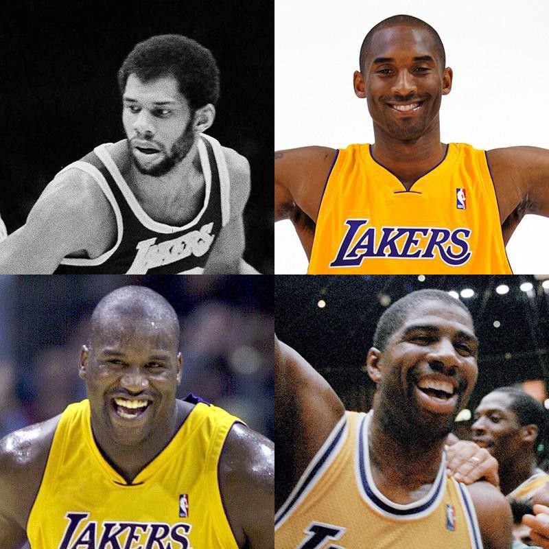 Kareem Abdul-Jabbar, Kobe Bryant, Magic Johnson, Shaquille O'Neal