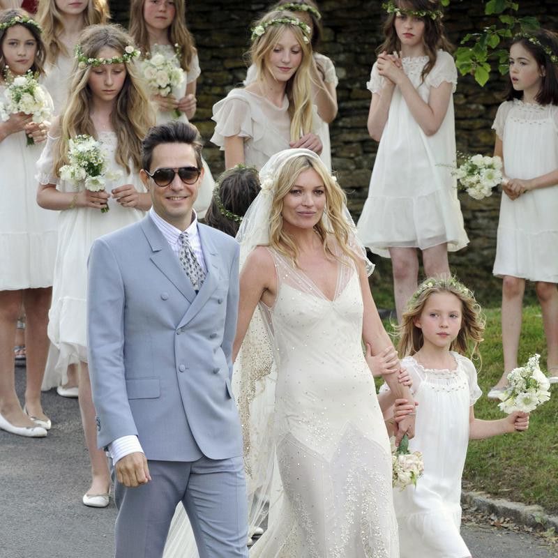 Kate Moss and British guitarist Jamie Hince at their wedding