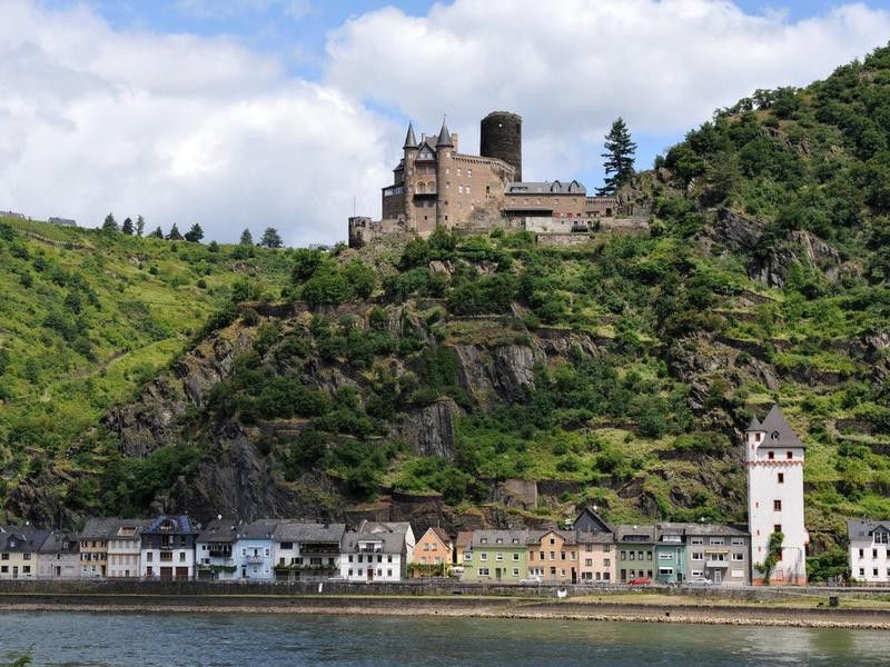 Katz Castle in Upper Middle Rhine Valley
