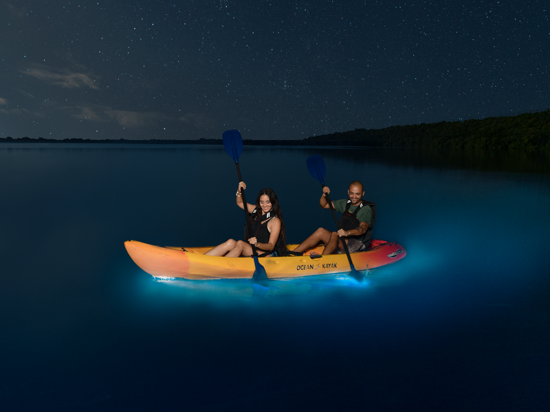 Kayaking in bioluminescent bays in Puerto Rico