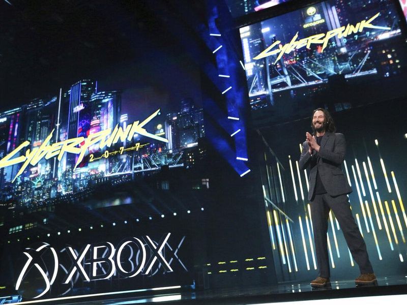 Keanu Reeves at the E3 Xbox Conference