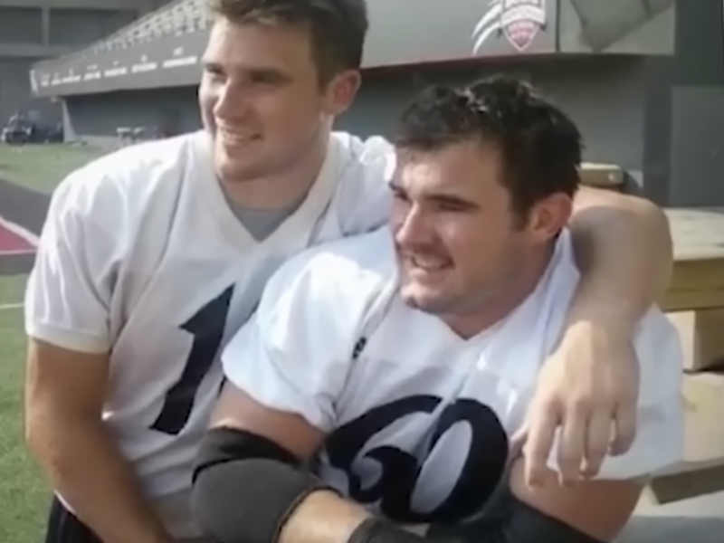 Kelce and his brother in college