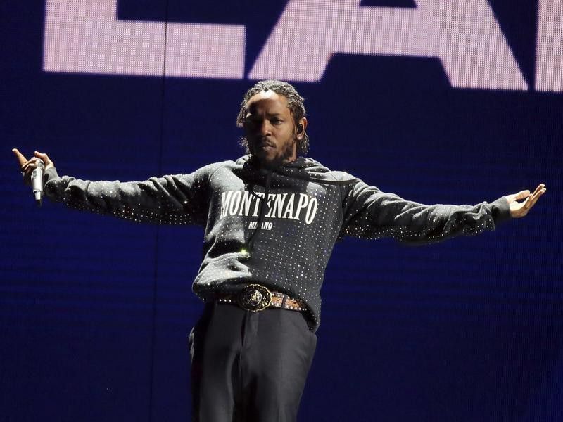 Kendrick Lamar performs at the Brit Awards 2018