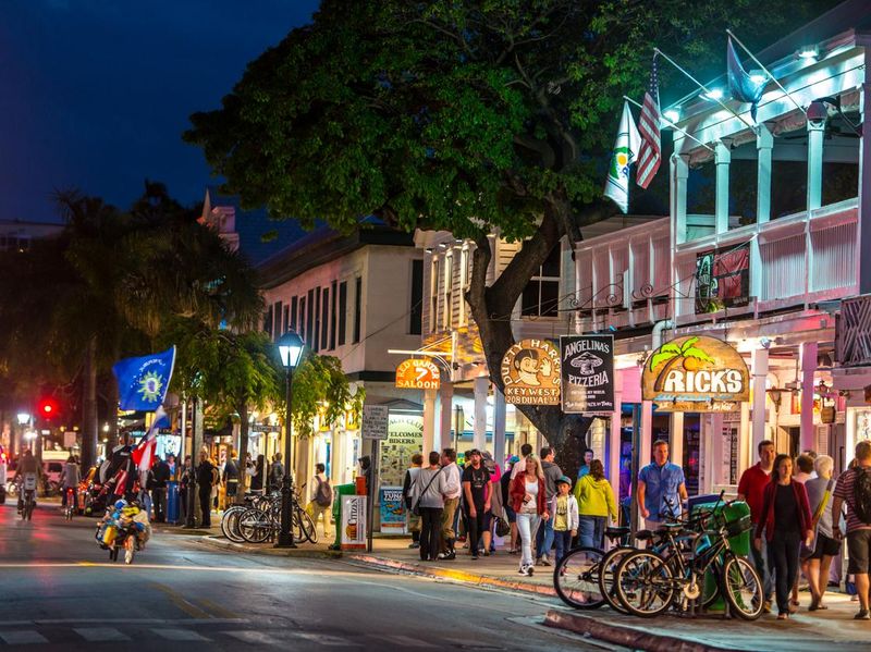 Key West streets by night