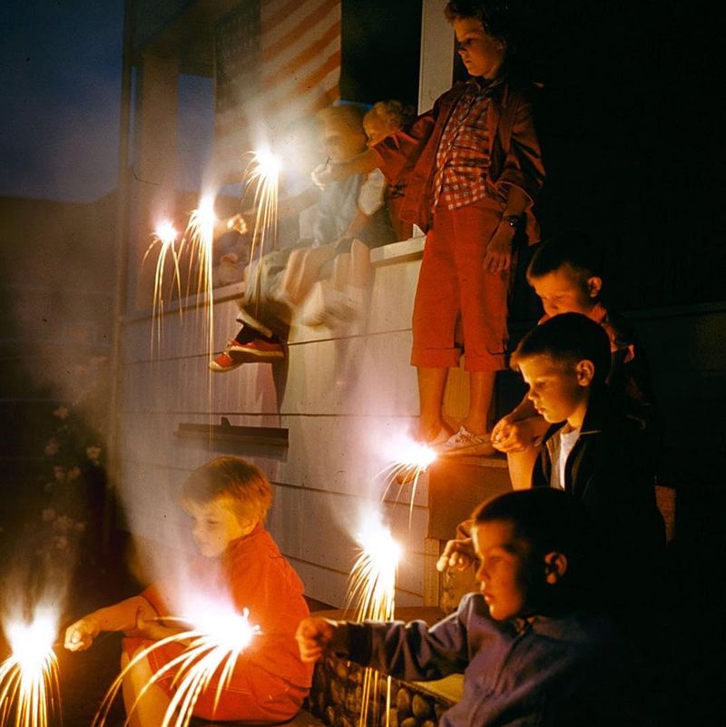 Kids with sparklers