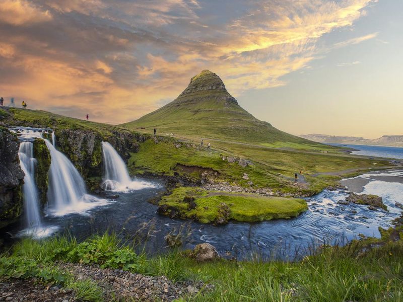 Kirkjufell waterfall in Iceland