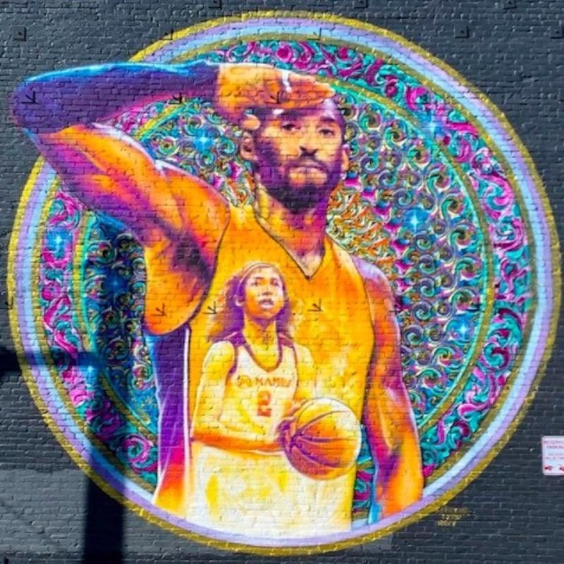 Kobe Bryant and Gianna Bryant mural in Downtown Los Angeles